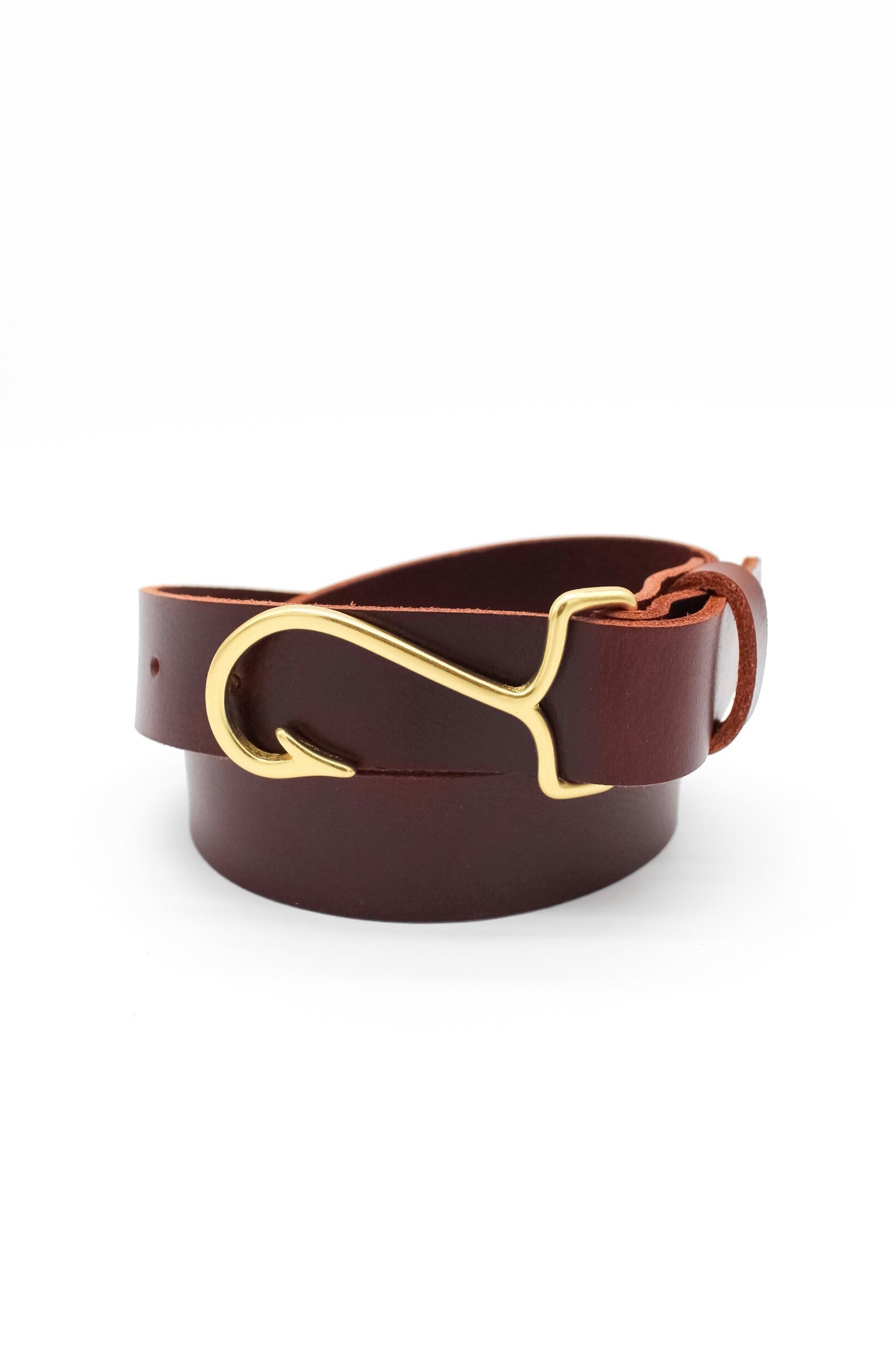 The Fish Hook Belt Buffalo Chestnut