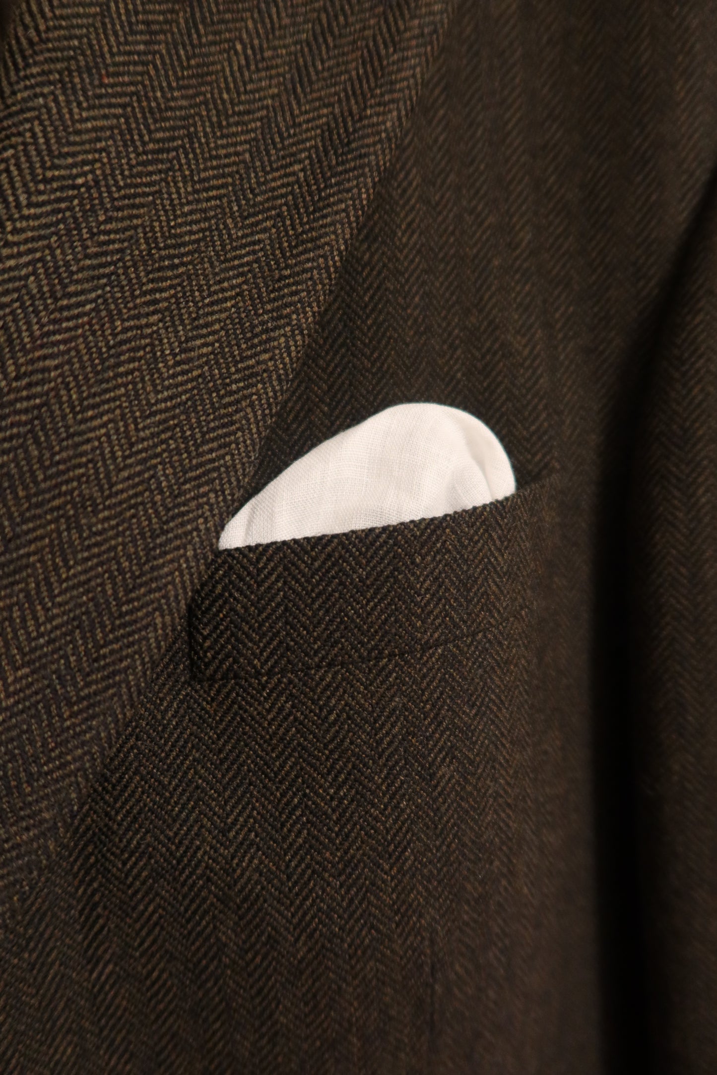 White Irish Linen Pocket Square