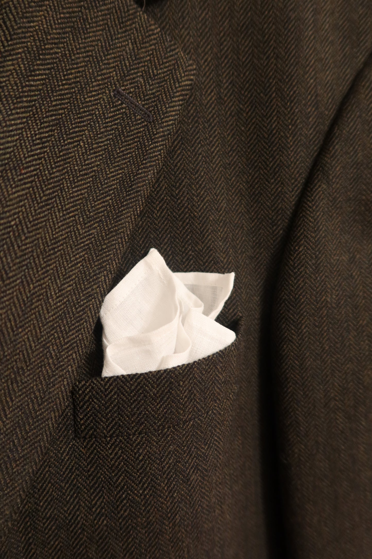 White Irish Linen Pocket Square