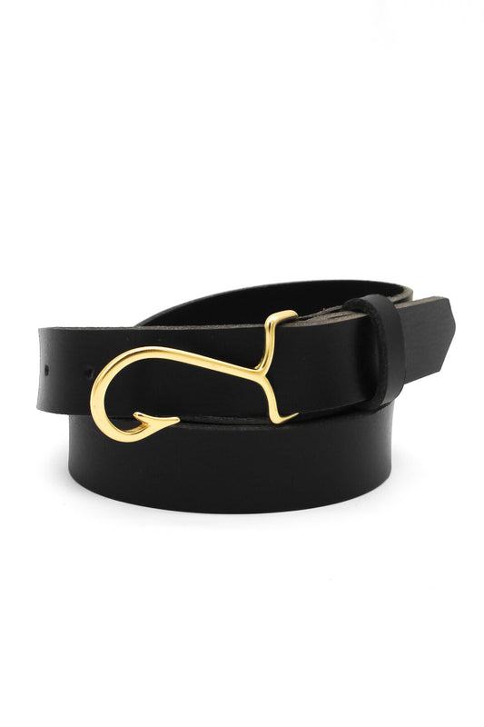 The Fish Hook Belt - Buffalo Black